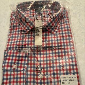 SHIRT. JCrew blue/red check. Sz. L. NEW w/tags